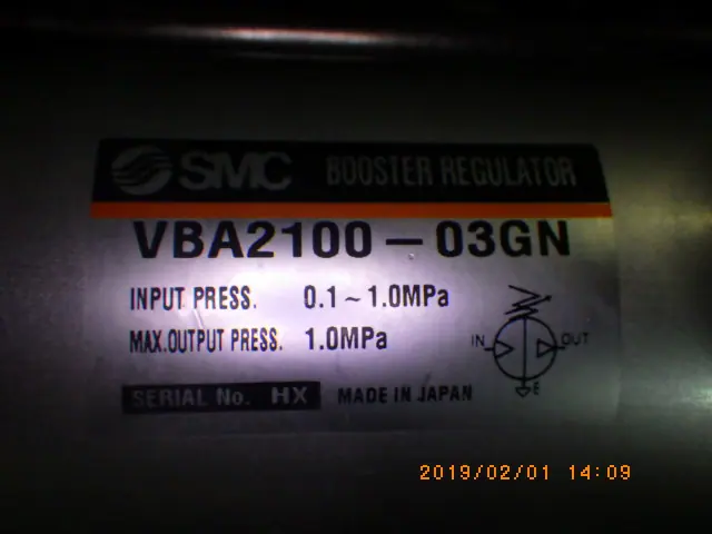 SMC VBA2100-03GN 銘板写真(2/2)