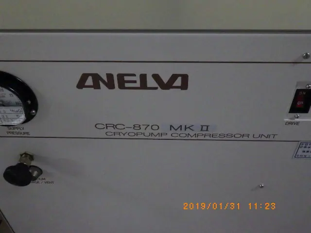 アネルバ ANELVA CRC-870MK2 銘板写真(2/2)