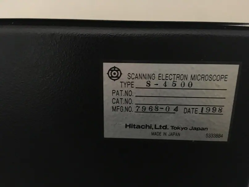 日立 Hitachi S-4500 銘板写真(2/2)
