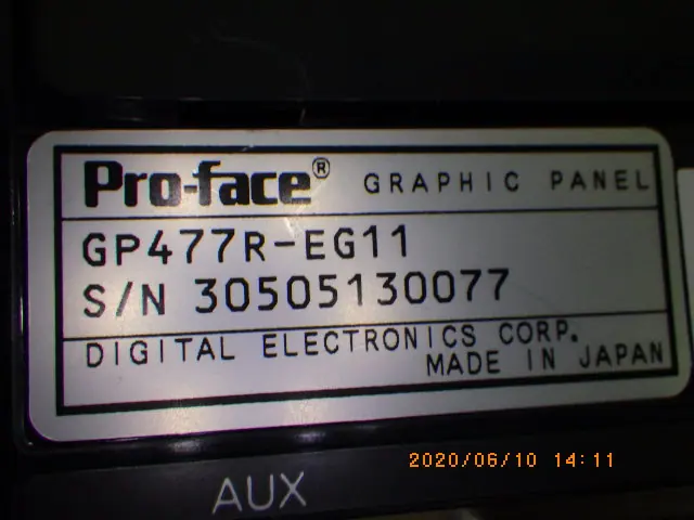 デジタル Digital GP477R-EG11 銘板写真(2/2)