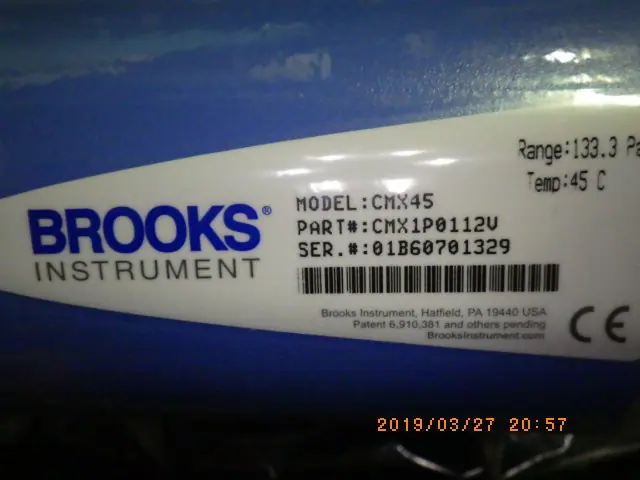Brooks CMX45 銘板写真(2/2)