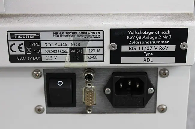 Fischer XDLM-C4 PCB 銘板写真(2/2)