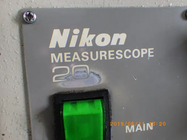 ニコン Nikon MEASURESCOPE20 銘板写真(2/2)