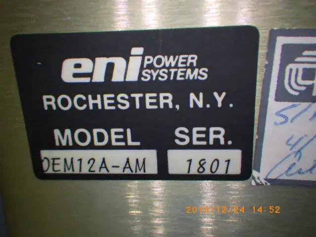 Eni OEM-12A 銘板写真(2/2)