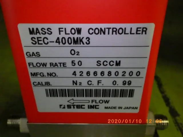 堀場エステック Stec SEC-400MK3 銘板写真(2/2)