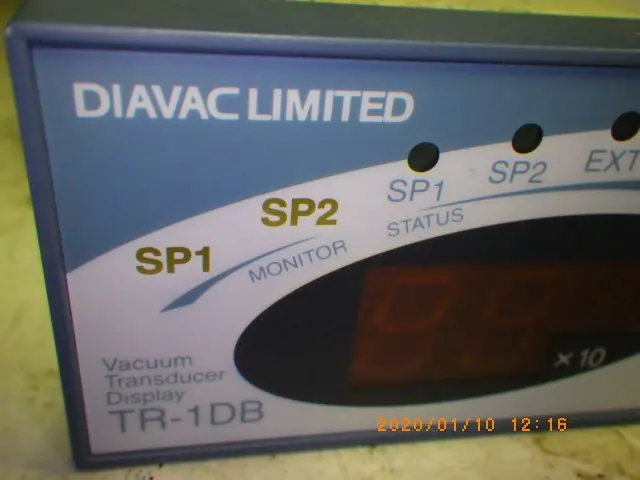 大亜真空 DIAVAC TR-1DB 銘板写真(2/2)