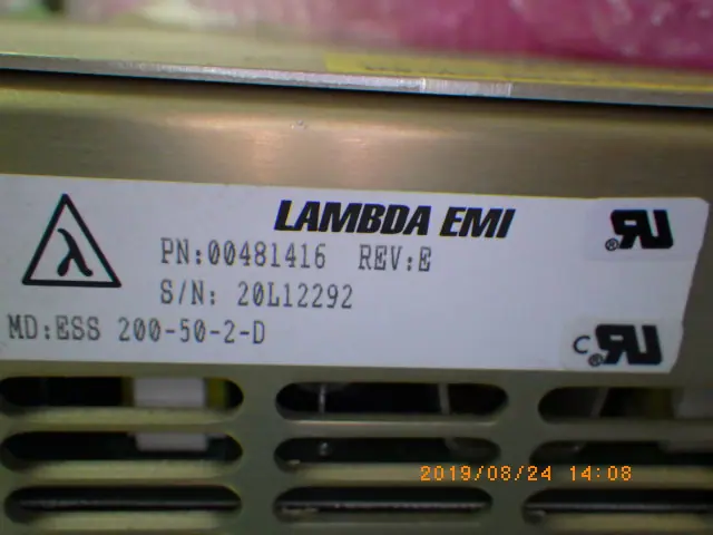 LAMBDA ESS 200-50-2-D 銘板写真(2/2)