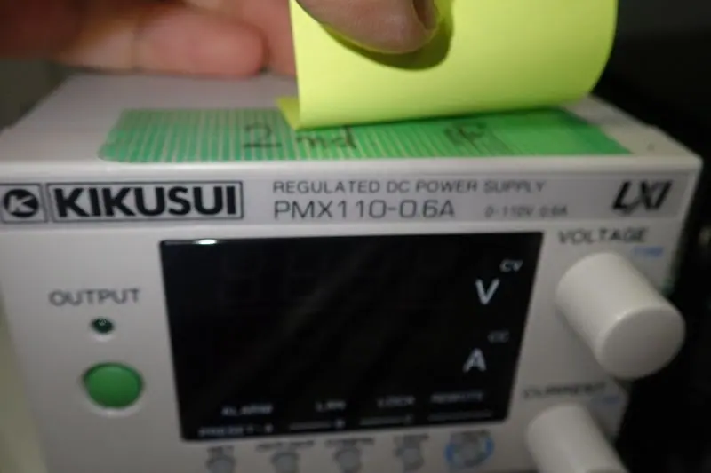 菊水電子工業 Kikusui PMX110-0.6A 銘板写真(2/2)