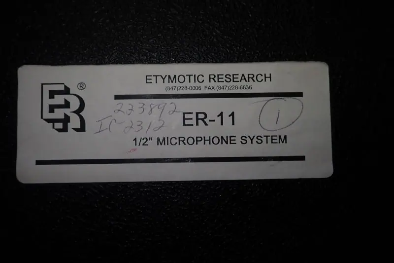 Etymotic Research ER-11 銘板写真(2/2)