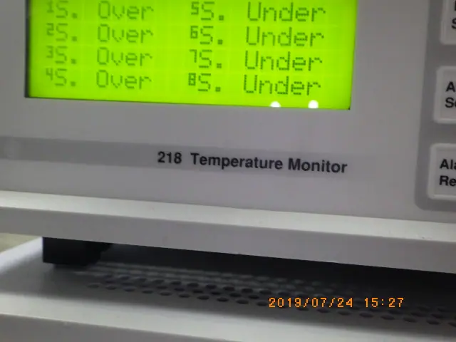 LakeShore 218 Temperature Monitore 銘板写真(2/2)