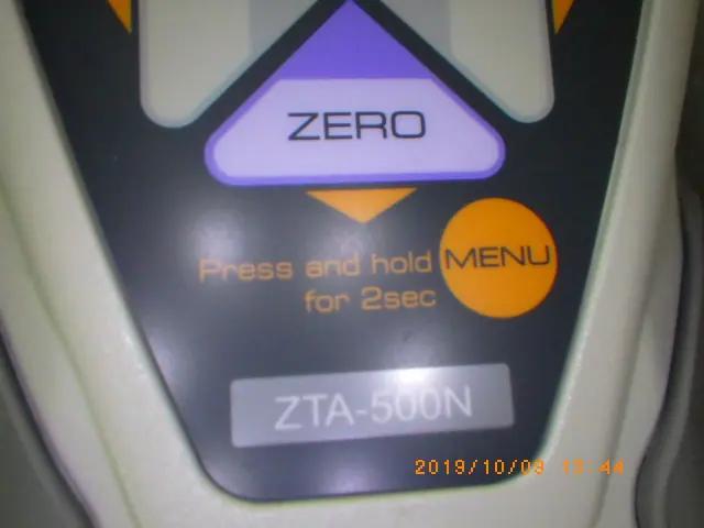 イマダ(今田製作所) ZTA-500N 銘板写真(2/2)