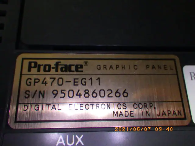 デジタル Digital GP470-EG11 銘板写真(2/2)