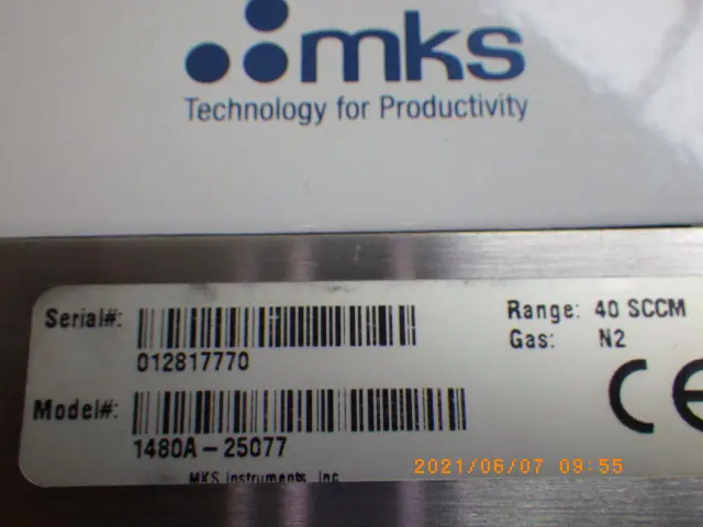 MKS 1480A-25077 銘板写真(2/2)