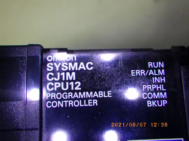 オムロン Omron SYSMAC CJ1M CPU12 銘板写真(2/6)
