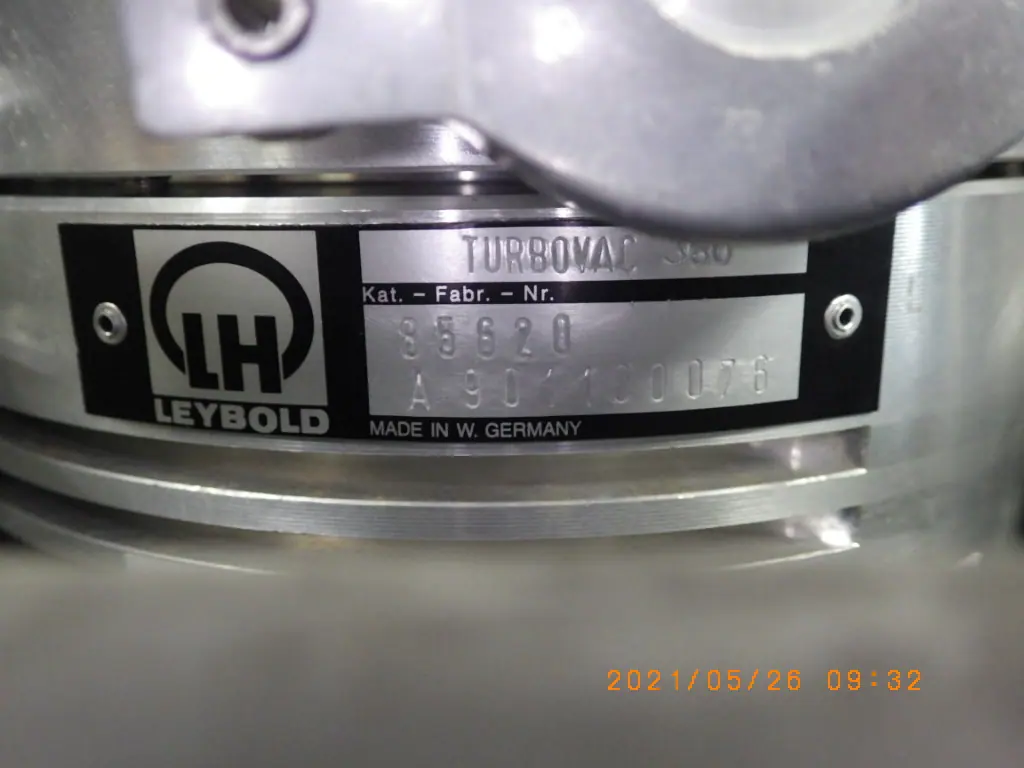 ライボルト Leybold Turbovac360H 銘板写真(2/2)