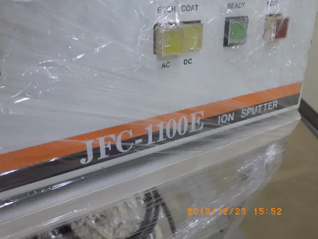 日本電子 Jeol JFC-1100E 銘板写真(2/2)