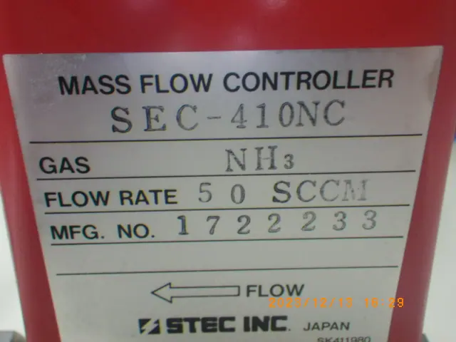 堀場エステック Stec SEC-410NC 銘板写真(2/2)