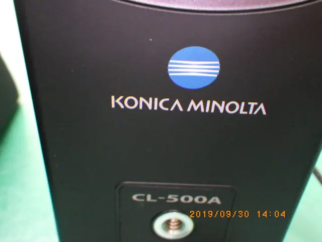 コニカミノルタ CL-500A 銘板写真(2/2)