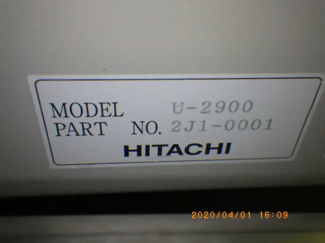 日立 Hitachi U2900 銘板写真(2/2)