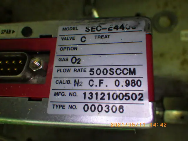 堀場エステック Stec SEC-E440 銘板写真(2/2)