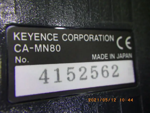 キーエンス Keyence CA-MN80 銘板写真(2/2)