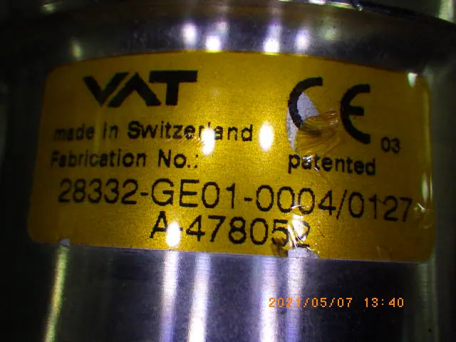 VAT 28332-GE01-0004/0127 銘板写真(2/2)