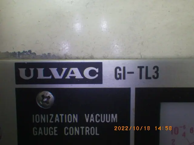 アルバック Ulvac GI-TL3 銘板写真(2/2)