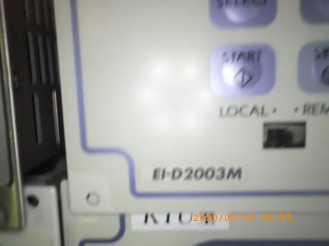 島津製作所 Shimadzu EI-D2003M 銘板写真(2/2)