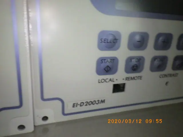 島津製作所 Shimadzu EI-D2003M 銘板写真(2/2)