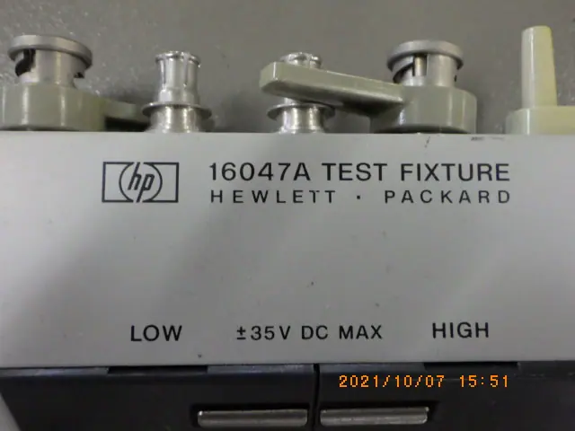 キーサイト(HP/アジレント) Keysight 16047A 銘板写真(2/2)