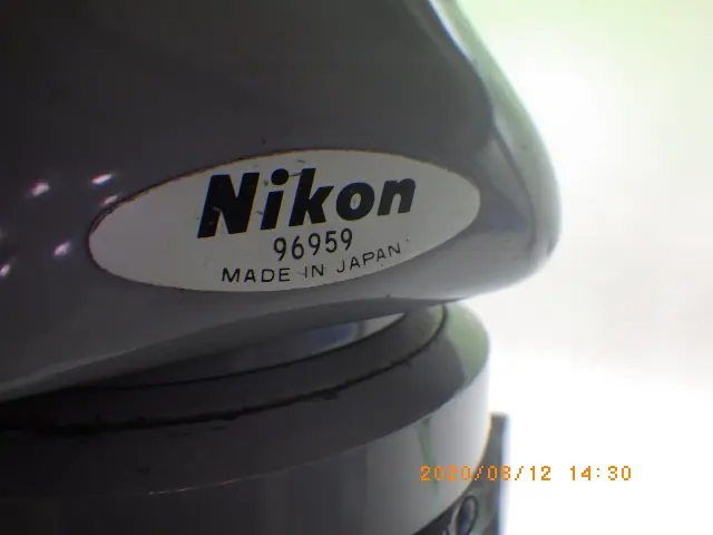 ニコン Nikon 実体顕微鏡 銘板写真(2/2)