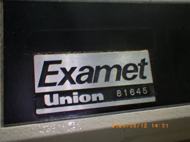 ユニオン光学 Examet 銘板写真(2/2)