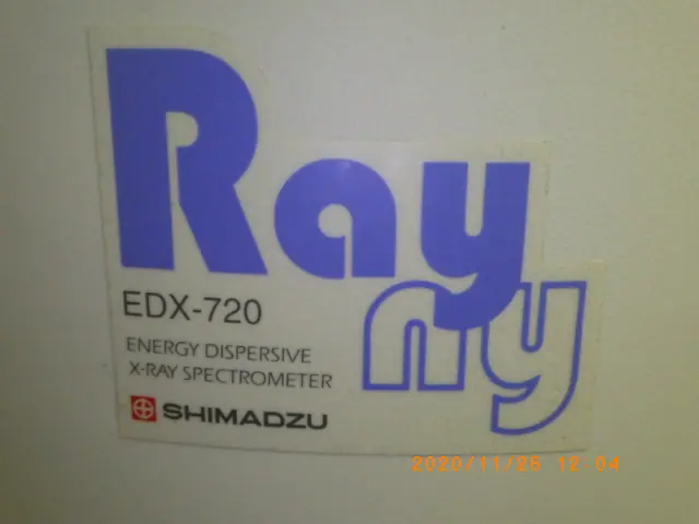 島津製作所 Shimadzu EDX-720 銘板写真(2/2)