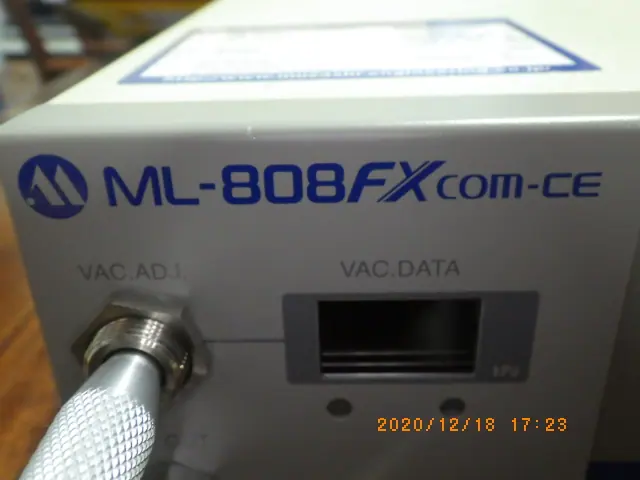 武蔵エンジニアリング Musashi ML-808FXcom-CE 銘板写真(2/2)
