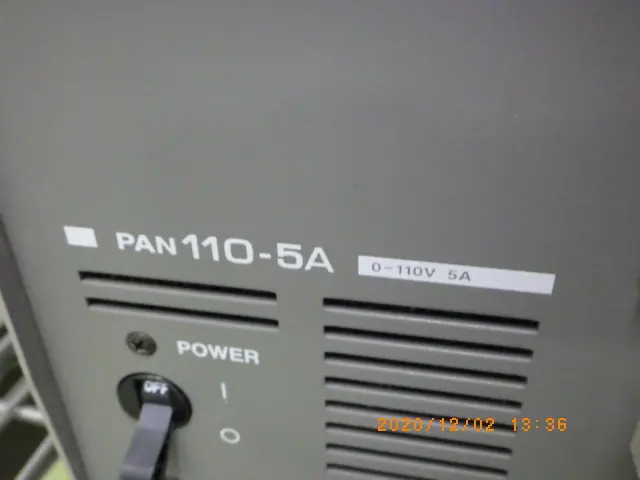 菊水電子工業 Kikusui PAN110-5A 銘板写真(2/2)