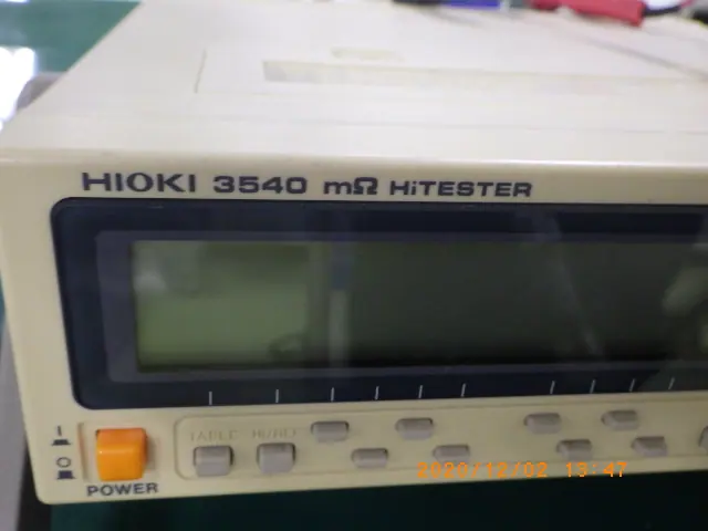 日置電機 Hioki 3540 銘板写真(2/2)