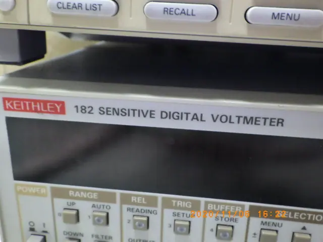 ケースレイ Keithley 182 銘板写真(2/2)