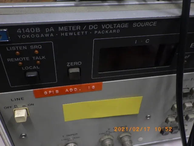 キーサイト(HP/アジレント) Keysight 4140B 銘板写真(2/2)
