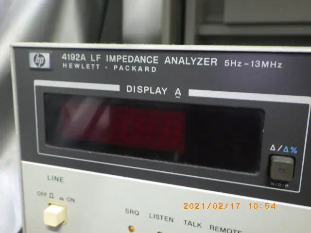 キーサイト(HP/アジレント) Keysight 4192A 銘板写真(2/2)