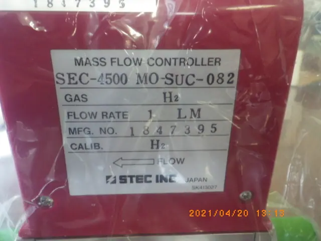 堀場エステック Stec SEC-4500 MO-SUC-082 銘板写真(2/2)