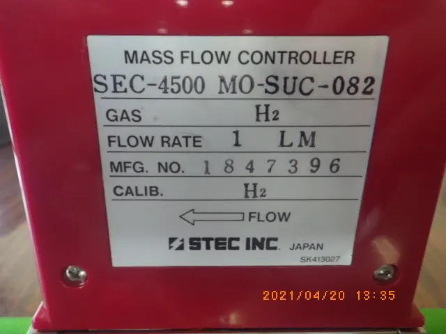 堀場エステック Stec SEC-4500 MO-SUC-082 銘板写真(2/2)