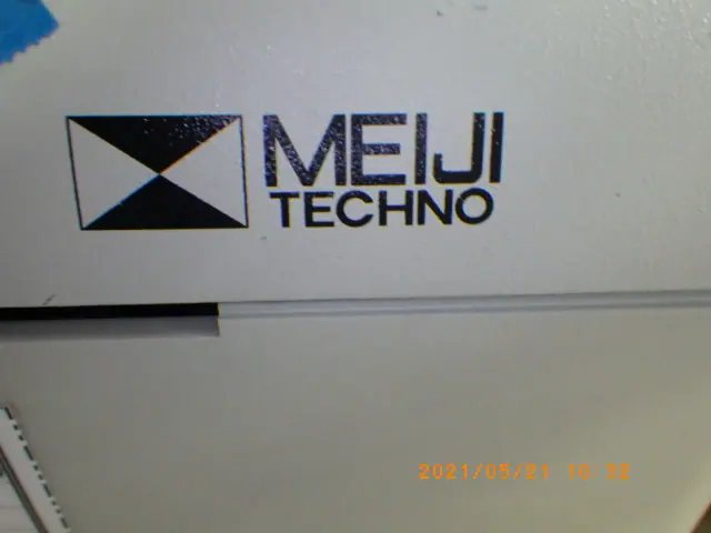 メイジテクノ 実体顕微鏡 銘板写真(2/2)