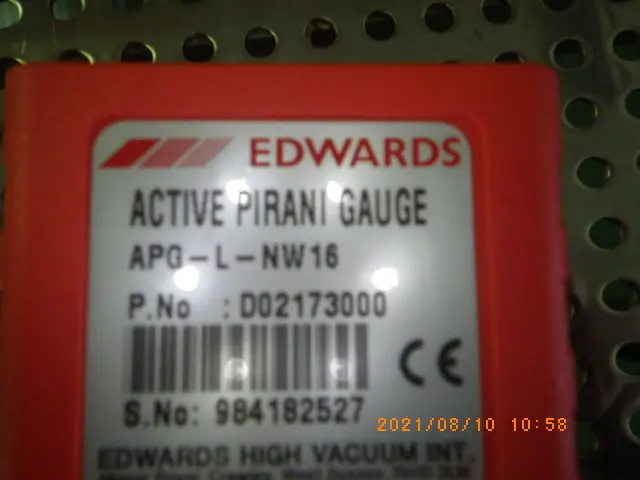 エドワーズ Edwards APG-L-NW16 銘板写真(2/2)
