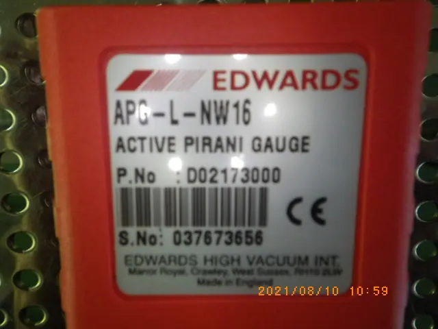 エドワーズ Edwards APG-L-NW16 銘板写真(2/2)