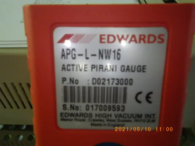エドワーズ Edwards APG-L-NW16 銘板写真(2/2)