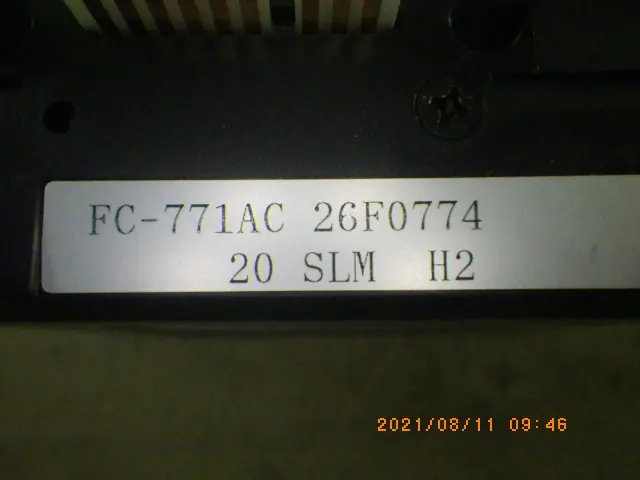 Aera FC-771AC 銘板写真(2/2)