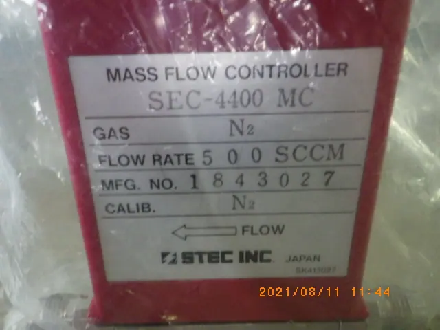 堀場エステック Stec SEC-4400MC 銘板写真(2/2)