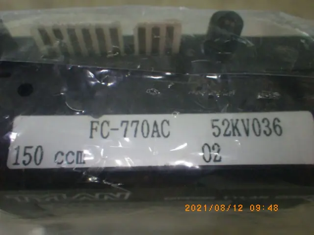 Tylan FC-770AC 銘板写真(2/2)