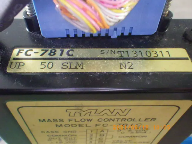 Tylan FC-781C 銘板写真(2/2)