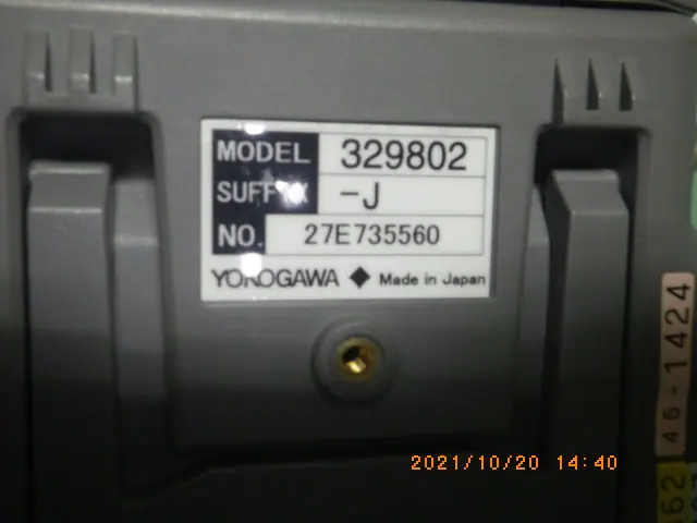 横河電機/横河計測 Yokogawa 3298F 銘板写真(2/2)